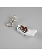 Светодиодная фигура из мишуры «Елочка серебристая» 17×13 см, 10 LED, батарейки AG10×3 (в комплекте), свечение тёплое белое - фото 60853047