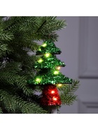 Светодиодная фигура из мишуры «Ёлочка зеленая» 17×13 см, 10 LED, от батареек AG10×3, свечение тёплое белое - Фото 4