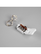 Светодиодная фигура из мишуры «Снежинка голубая» 32×2 см, 20 LED, батарейки AG10×3 (в комплекте), свечение тёплое белое - фото 60853065