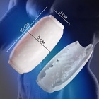 Мастурбатор «Yoni №10», гелевый, многоразовый, сквозной, белый - Фото 4