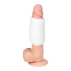 Мастурбатор «Yoni №10», гелевый, многоразовый, сквозной, белый - Фото 2