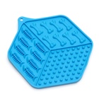 Коврик для лизания на присосках 18.5×15.5 см, синий - Фото 2