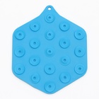 Коврик для лизания на присосках 18.5×15.5 см, синий - Фото 3