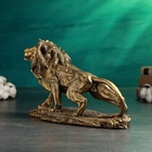 Фигурка «Лев на камне», 24×43 см, гипс под бронзу с позолотой - фото 30080872