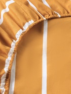 Простыня на резинке 2-спальная «Этель» Mustard stripes, 160×200+25 см, поплин - Фото 5