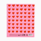 Тетрадь в клетку, 96 л., А5, на скрепке, блок №1 «Сердечки» - Фото 4