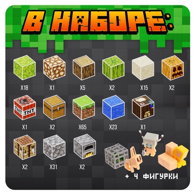 Конструктор «Магнитные кубики. Мой мир», 4 фигурки, 192 детали