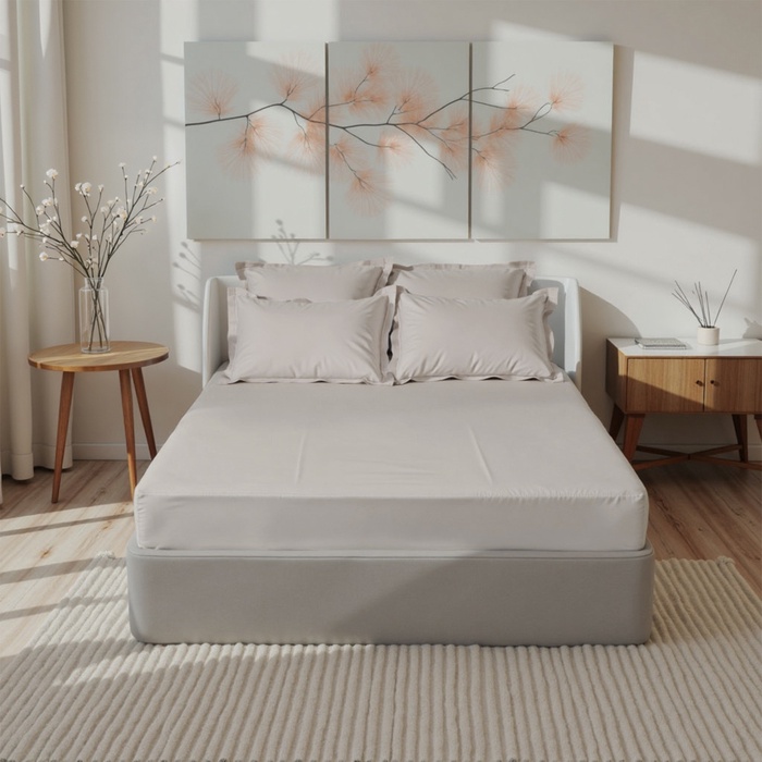 Простыня 1.5 спальная «Этель» Ivory, 160×235 см, хлопок 100%, перкаль (300 нитей) - Фото 1