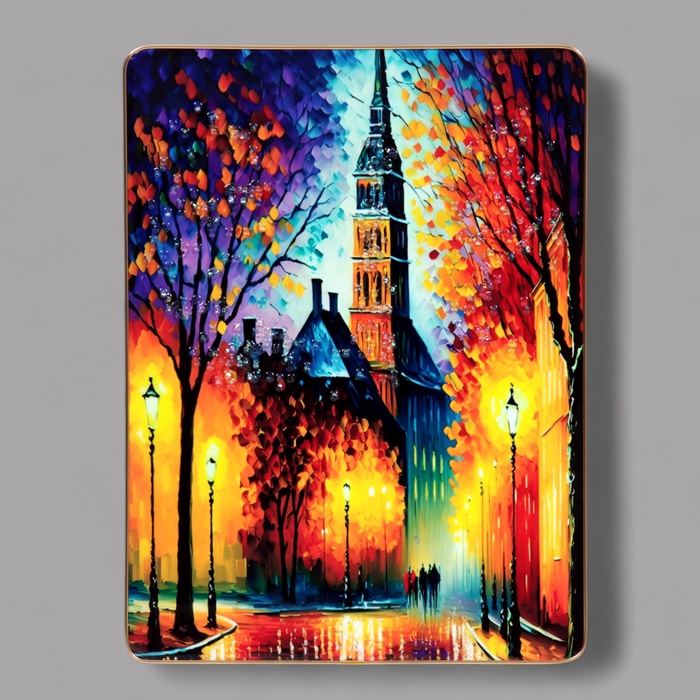 Картина акрил «Вечерний город», 40×30 см - Фото 1