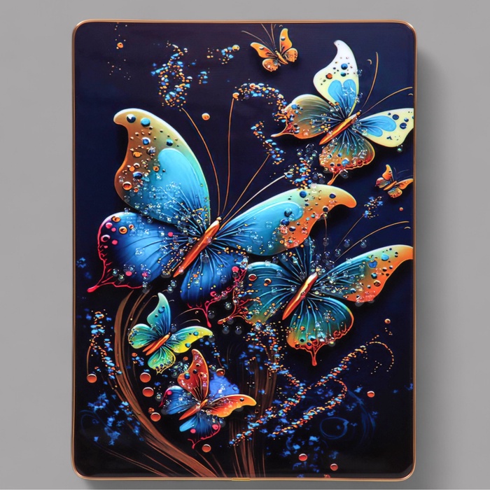 Картина акрил «Бабочки колор», 40×30 см - Фото 1