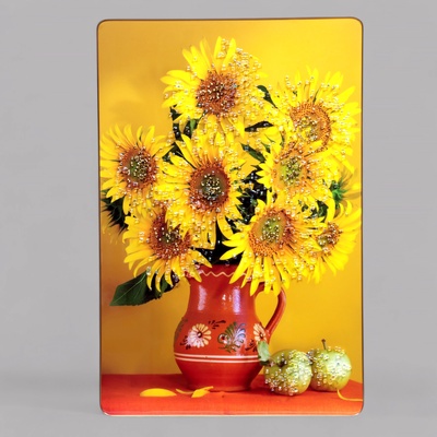 Картина акрил «Подсолнухи в вазе», 60×39.5 см