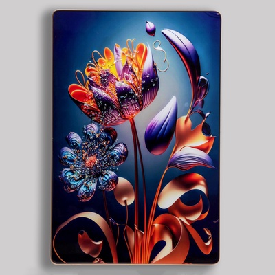 Картина акрил «Цветы абстракция», 60×39.5 см