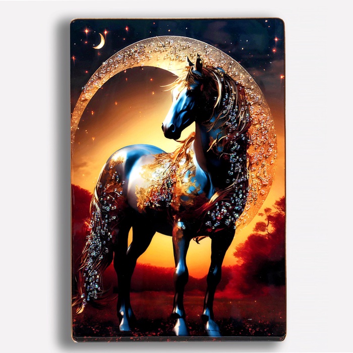Картина акрил «Лунный конь», 60×39.5 см - Фото 1