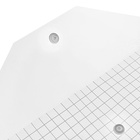 Папка-конверт на кнопке, А4, 80 мкм, «Клетка», прозрачная - Фото 5