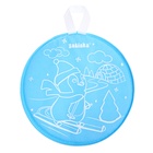 Ледянка мягкая, детская «Пингвин», диаметр 35 см, голубая - Фото 2