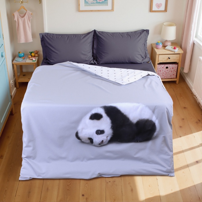 Пододеяльник "Этель" Funny panda, 143*215 см,100% хлопок, бязь - Фото 1