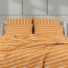 Наволочка «Этель» Mustard stripes, 70×70 см, розовая, поплин, хлопок 100% - Фото 9