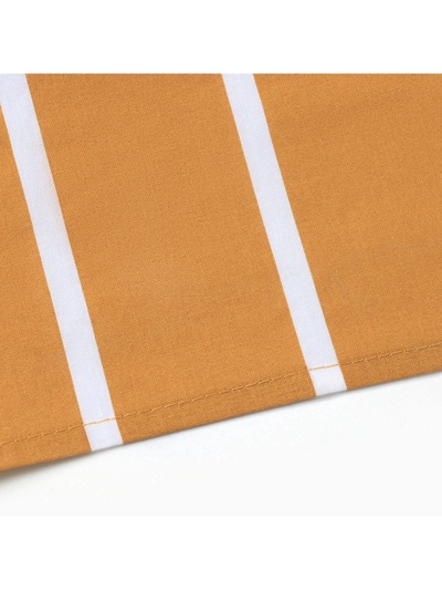 Простыня евро «Этель» Mustard stripes, 220×240 см, хлопок 100%, поплин