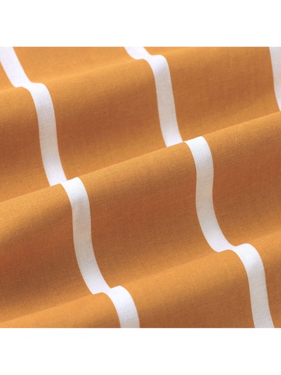 Простыня евро «Этель» Mustard stripes, 220×240 см, хлопок 100%, поплин