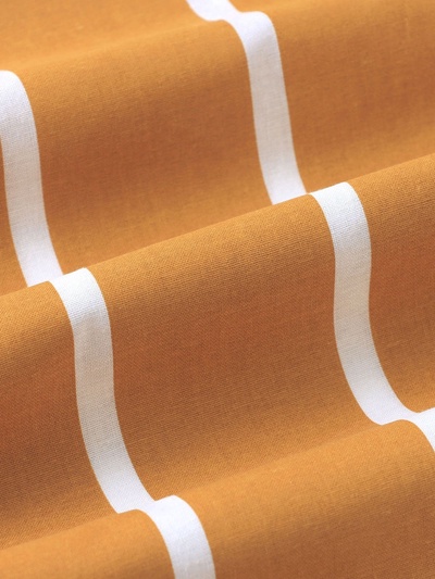 Пододеяльник 2-спальный «Этель» Mustard stripes, 175×215 см, поплин, оранжевый