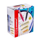 Ручка шариковая автоматическая Stabilo Liner 348F, для письма, узел 0.7 мм, синяя - Фото 4