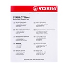 Ручка шариковая автоматическая Stabilo Liner 348F, для письма, узел 0.7 мм, синяя - Фото 5