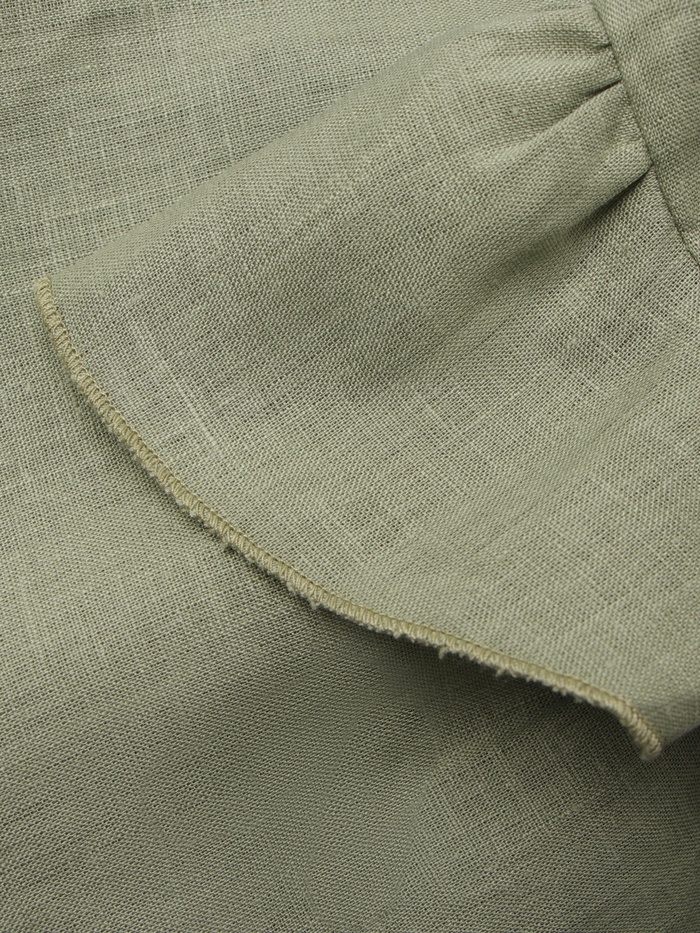 Платье детское Крошка Я Linen, р. 68-74, зеленый