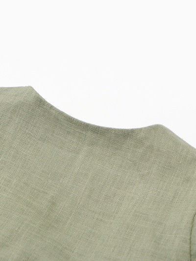 Платье для девочки «Крошка Я» Linen, рост 74-80 см, зелёное