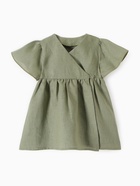Платье детское Крошка Я Linen, р. 86-92, зеленый 10691033 - фото 13195854