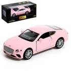 Машина металлическая BENTLEY CONTINENTAL GT, 1:32, инерция, цвет матовый розовый, уценка 10851995