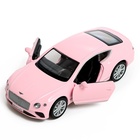 Машина металлическая BENTLEY CONTINENTAL GT, 1:32, инерция, цвет матовый розовый, уценка 10851995