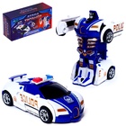УЦЕНКА Робот инерционный «Полицейский», трансформируется автоматически при столкновении - Фото 1
