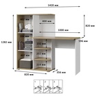 Стол компьютерный «Бейсик-2» со шкафом, 1420 х 596/356 х 1282, Дуб сонома/Белый 10831689 - фото 85588