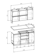 Кухонный гарнитур для маленькой кухни «Мори», 1500×600 мм, цвет графит - Фото 5