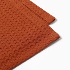 Плед Крошка Я Waffle 70*140 см, цв.терракотовый, вафля, 100% хлопок, 195гр/м2 - фото 28518235