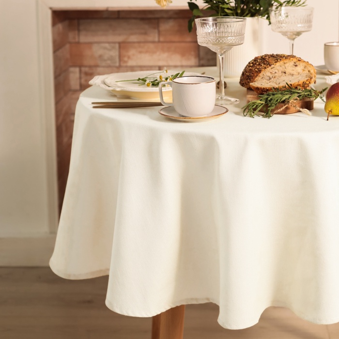 Скатерть Этель Linen collection d=150 +/- 3см, 100% лён 185 г/м2 - Фото 1