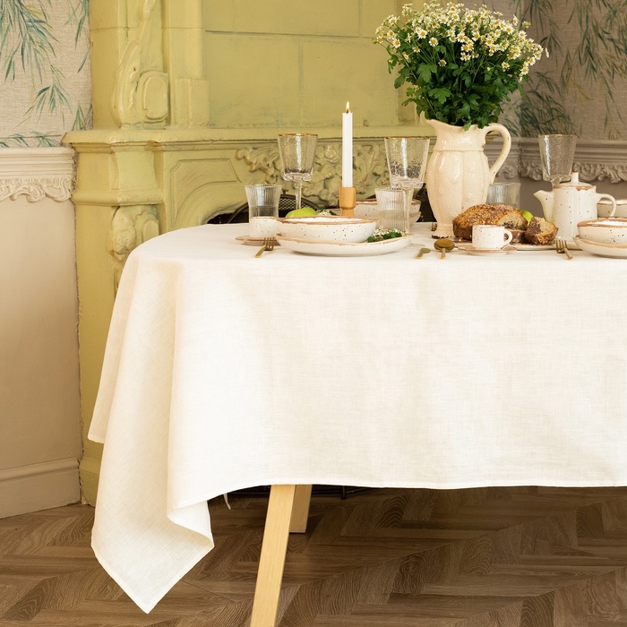 Скатерть Этель Lovely 145х220 см, 100% лён 210 г/м2 - Фото 1