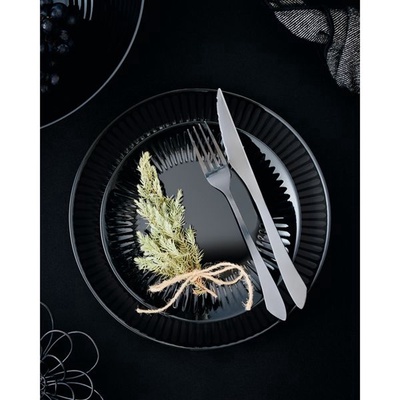Тарелка Luminarc COTTAGE BLACK, d=25 см, стекло, чёрная