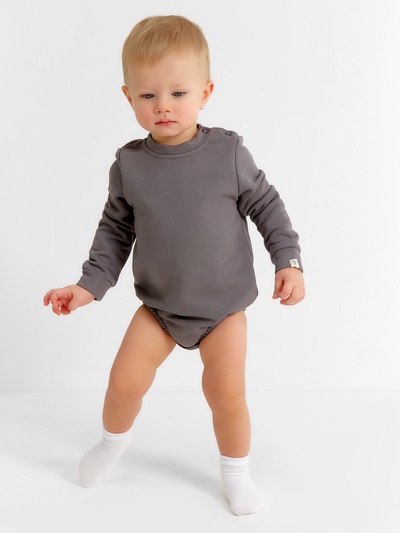 Свитшот - боди детский MINAKU, рост 62-68 см, серый