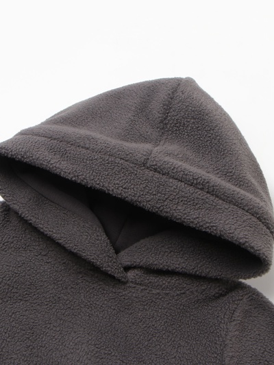 Худи - боди детское MINAKU, рост 62-68 см, графит, экрю