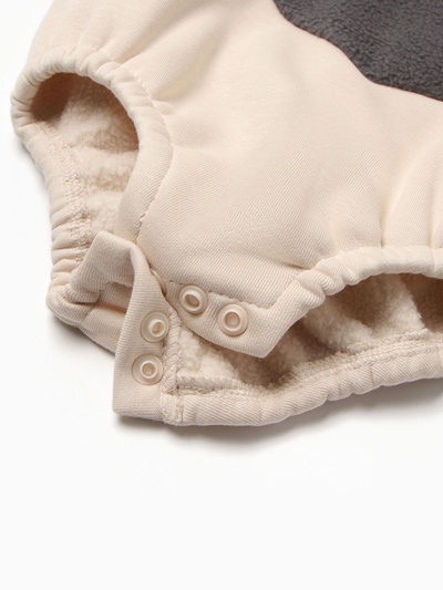 Худи - боди детское MINAKU, рост 62-68 см, графит, экрю