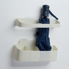 Подставка для зонтов, пластик, 23.5×7.5×11 см, 6.5×23.5×4 см, белая - Фото 1