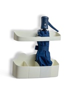 Подставка для зонтов, пластик, 23.5×7.5×11 см, 6.5×23.5×4 см, белая - Фото 3