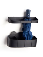 Подставка для зонтов, пластик, 23.5×7.5×11 см, 6.5×23.5×4 см, чёрная - Фото 3