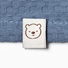 Плед Крошка Я Waffle 70*140 см, цв.синий, вафля, 100% хлопок, 195гр/м2 - фото 28518271