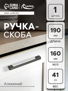 Ручка-скоба CAPPIO FREEDOM RSC005, м/о 160 мм, цвет графит 10700362 - фото 14680029