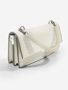 Ручка для сумки, жемчужины, 30 см, 2 карабина, цвет белый, серебряный - Фото 5