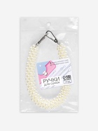 Ручка для сумки, жемчужины, 30 см, 2 карабина, цвет белый, серебряный 10850365