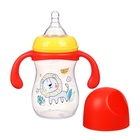 Бутылочка для кормления Крошка Я Baby time collection, широкое горло, от 6 мес., 240 мл, красная - Фото 2