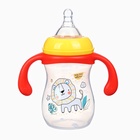 Бутылочка для кормления Крошка Я Baby time collection, широкое горло, от 6 мес., 240 мл, красная - Фото 3